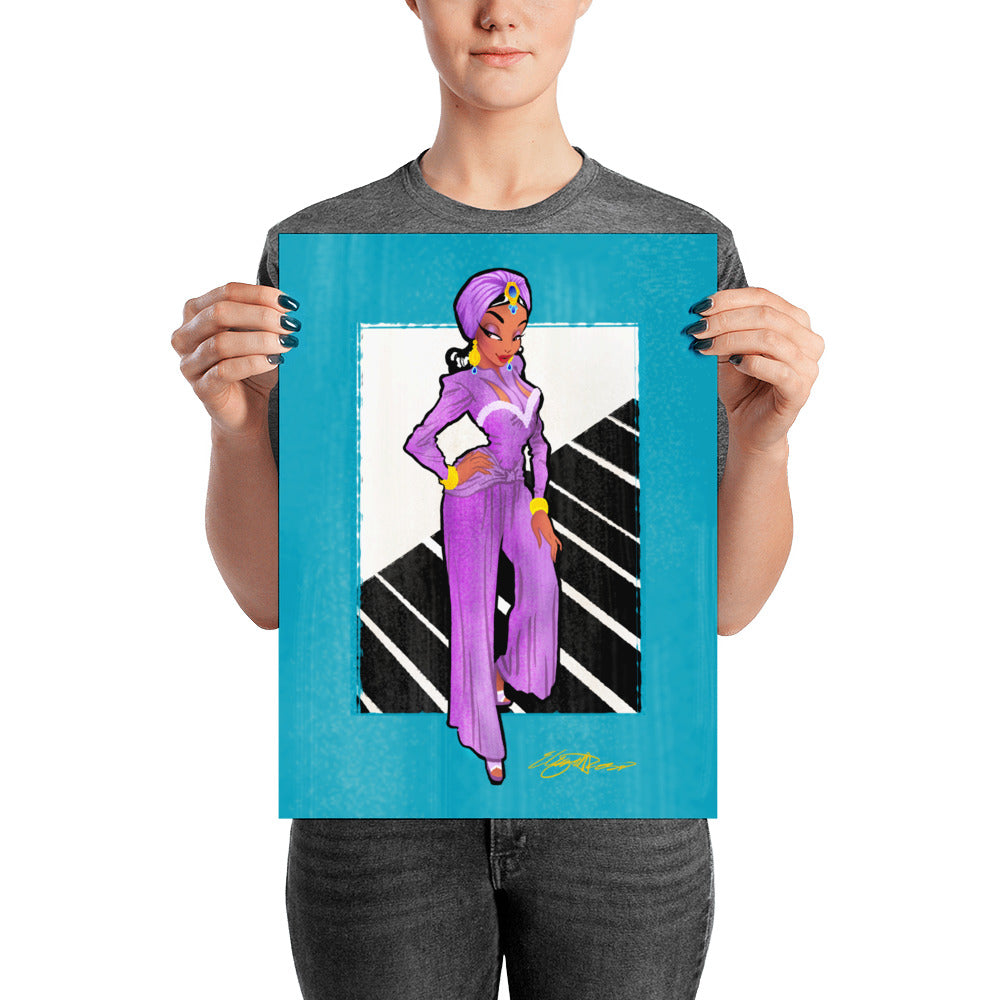 Call Me a Princess Vintage Fashion Purple Art Print